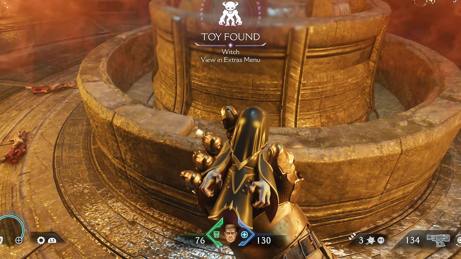 Witch Toy in Doom The Dark Ages (Image via Bethesda || YouTube/@BackseatGuides)